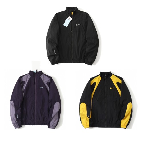 Clashing Color Standing Collar Jacket & Pants Set 3 colors