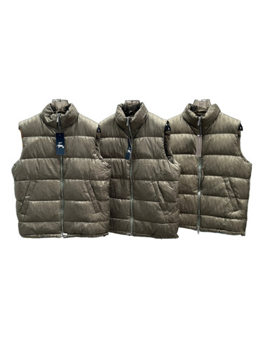 Laser jacquard dark pattern down vest