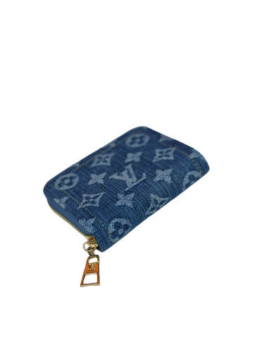 Blue Denim Single Zipper Coin Purse Handbag