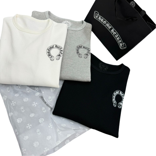 1:1 quality version 27879886 Waffle Fabric Printed Long Sleeve T-Shirt 3 colors