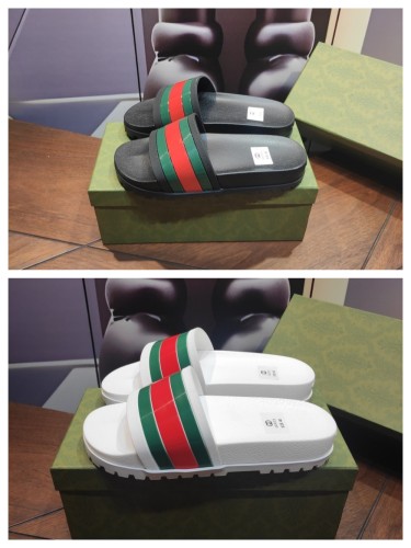 1:1 quality version Rainbow high bottom slippers 2 colors