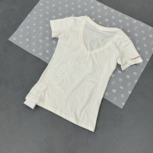 1:1 quality version 27940117 Letter Printed V-neck Tee for girls
