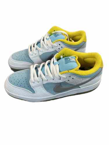 [buy more save more] 27940135 White, Silver and Blue Colorblocking Sneakers【With shoebox】