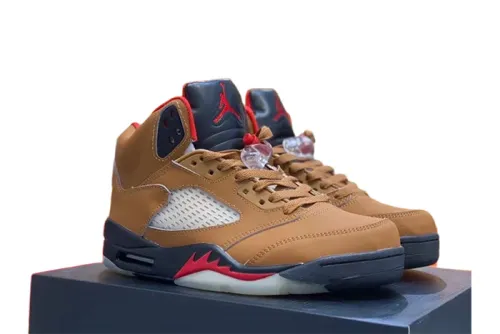 [plus-size shoes] @j5 Archae 27972954 Brown and Red Retro Basketball Shoes