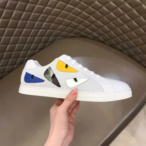 FEND1 MONSTER EYES LOW-TOP TRAINERS SNEAKERS IN WHITE   FD06