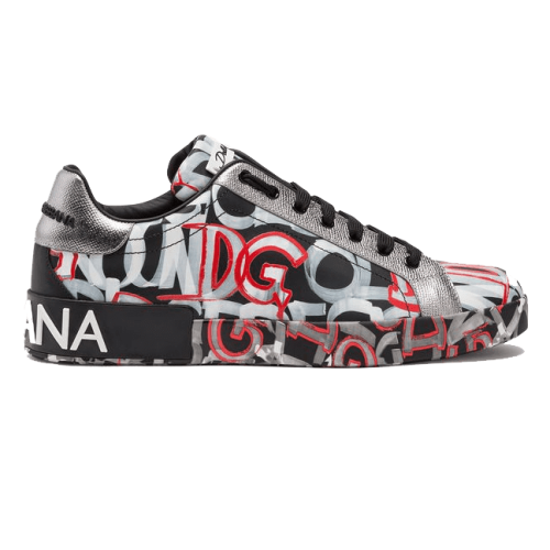 DOLCE    G@BB@N@ PORTOFINO SNEAKERS IN PRINTED NAPPA CALFSKIN   DG8