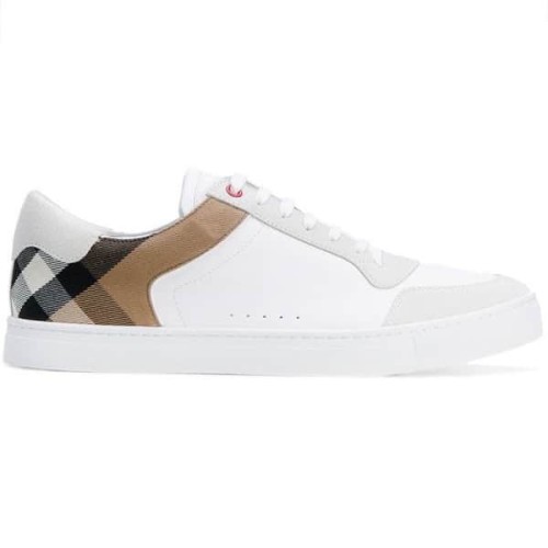 BURB5RRY LEATHER AND HOUSE CHECK SNEAKERS   BBR27