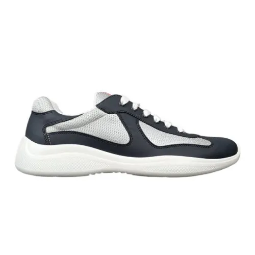 PR@D@ AMERICA'S CUP LEATHER NAVY SILVER