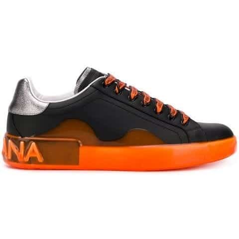DOLCE    G@BB@N@ PORTOFINO MELT SNEAKERS IN PRINTED NAPPA CALFSKIN   DG18