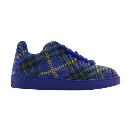 BURB5RRY CHECKED KNITTED SNEAKERS   BBR100