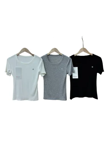 28023325 Threaded U Neck tee for girls【one pack 3 pieces】