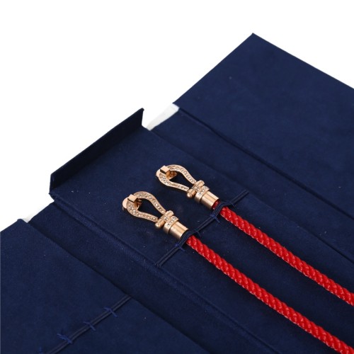 28097567 Rose Gold Diamond Buckle Braided Bracelet
