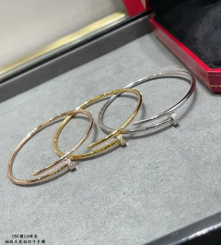 1:1 quality version Thin version of the head and tail hollow pipe nail bracelet