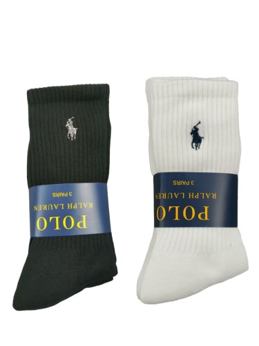 【3 pack】Classic Black & White Towel Bottom Mid Calf Socks