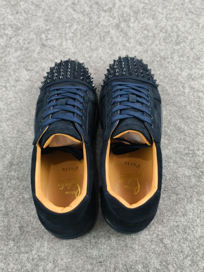 [buy more save more] C Louis Junior Spikes Veau Velours Sneaker Brown 3160934E428