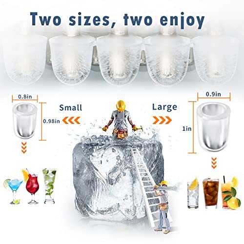 CROWNFUL Ice Maker Machine for Countertop, 9 Bullet Ice Cubes S/L Ready in 7 Minutes, 26lbs/24H, Auto self-Cleaning, Portable Small Ice Maker with Scoop and Basket(Silver)