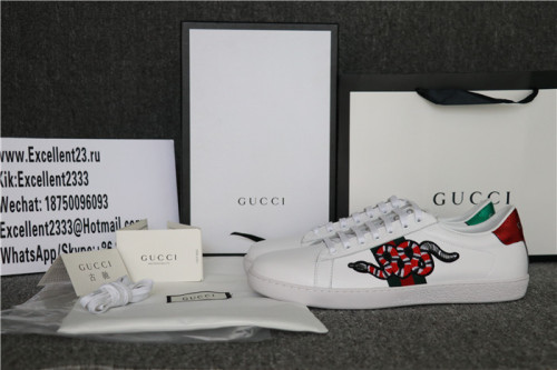 Gucci Men Casual Snakeskin Shoes