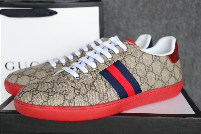 Gucci Low Ace Sneaker Brown Red