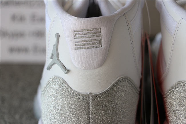 Authentic Nike Air Jordan 11 Metallic Silver