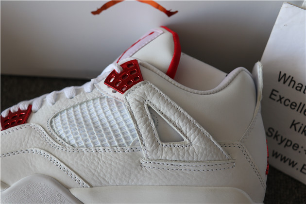Nike Air Jordan 4 Retro White Metallic Red
