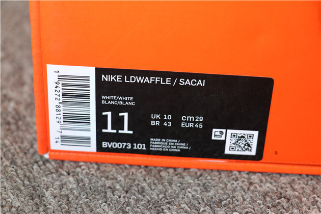Sacai x Nike LDV Waffle White Nylon