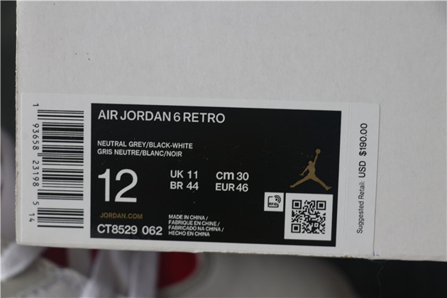 Authentic Nike Air Jordan 6 Retro Hare