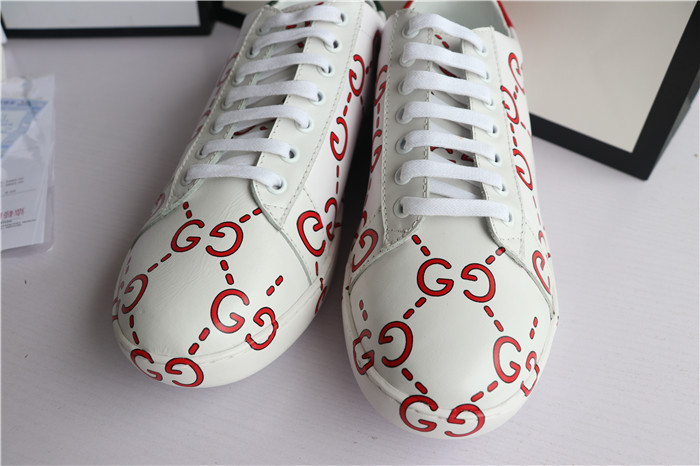 Gucci Low Sneaker White And Red