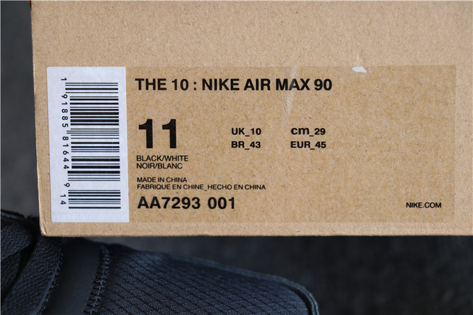 H12 Off White X Nike Air Max 90 Black
