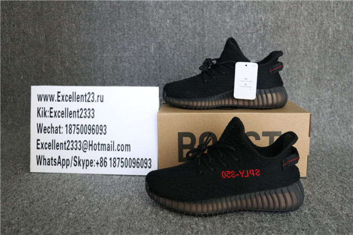 Authentic Adidas Yeezy Boost 350 V2 Black And Red Kids