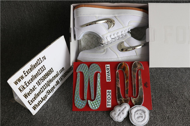 Authentic 2019 Travis Scott X Nike Air Force One Low White