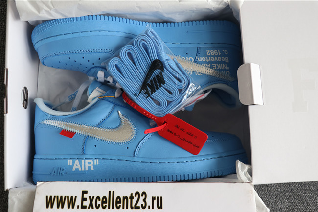 Off White x Nike Air Force 1 Low Blue