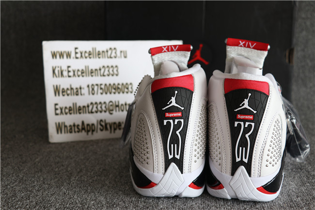 Supreme x Air Jordan 14 Retro White Red