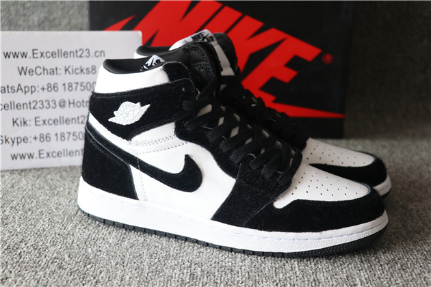 Nike Air Jordan 1 Rero Plush Black White GS