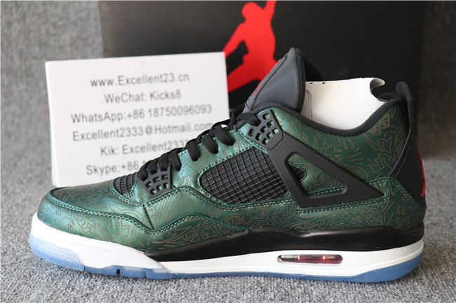 Authentic Nike Air Jordan 4 Green Laser