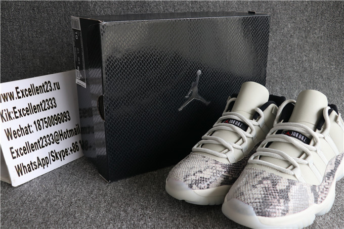 Nike Air Jordan 11 Low Retro Light Bone Snakeskin