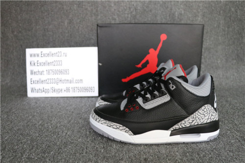 Authentic 2018 Nike Air Jordan 3 Retro Black Cement