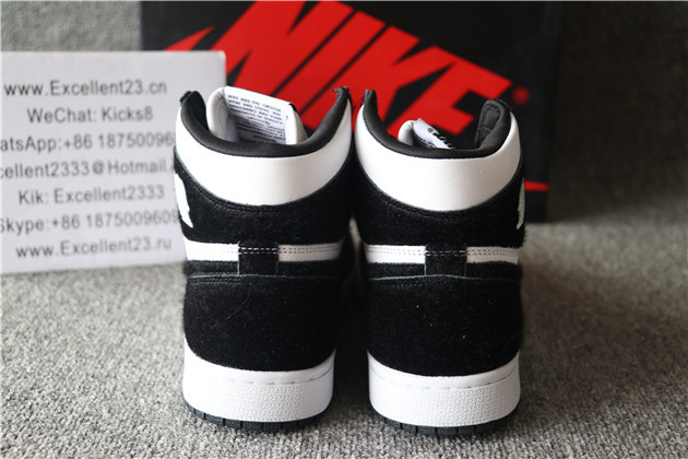 Nike Air Jordan 1 Rero Plush Black White GS