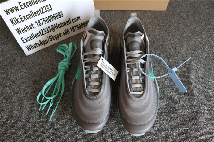 2018 Off White X Nike Air Max 97S OG Menta Wolf Grey