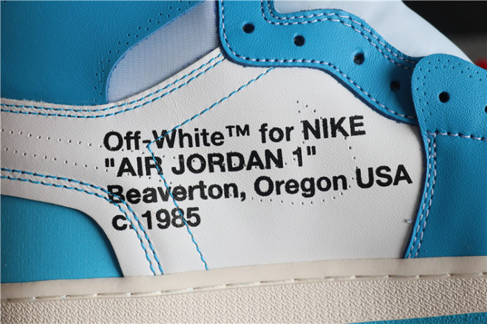 Authentic Off White X Nike Air Jordan 1 University Blue