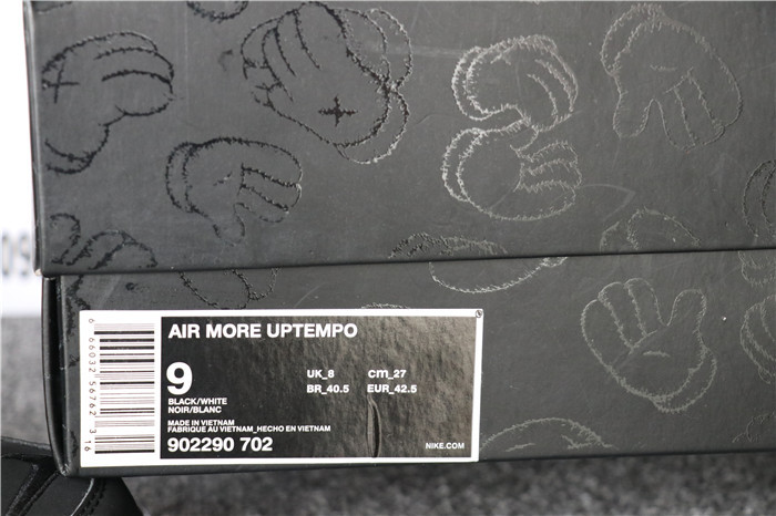 Authentic Kaws X Nike Air More Uptempo Black