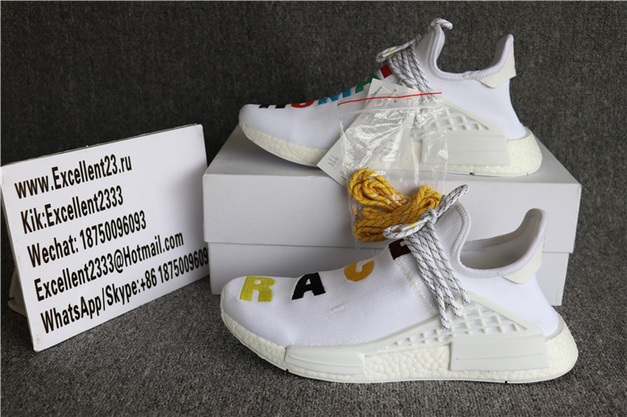 Authentic Pharrell Williams Adidas Human Race Colorful White