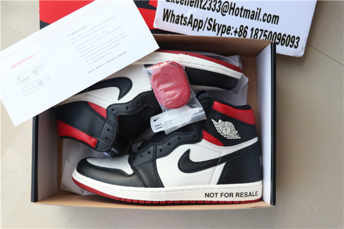 Authentic Nike Air Jordan 1 NRG OG High Not For Resale Red Black