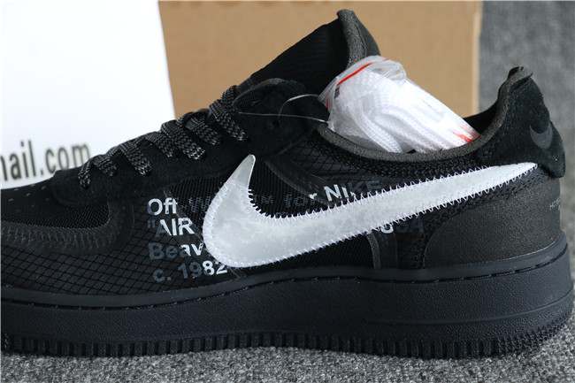 Authentic 2018 Off White X Nike Air Force 1 Low Black