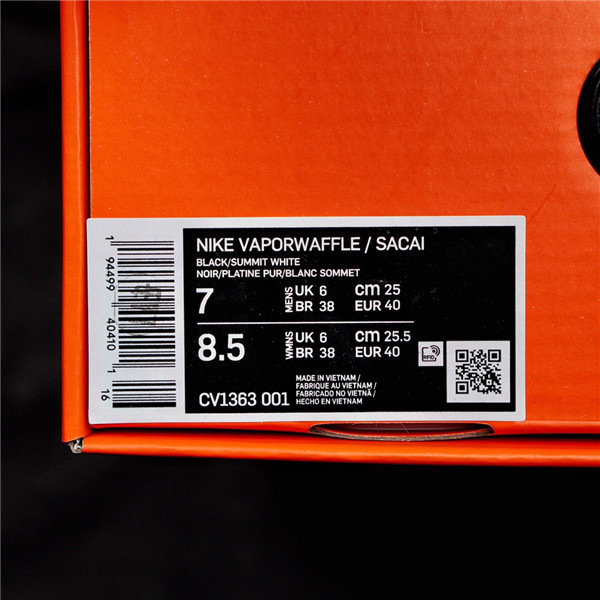 Sacai x Nike VaporWaffle 3.0 Black White
