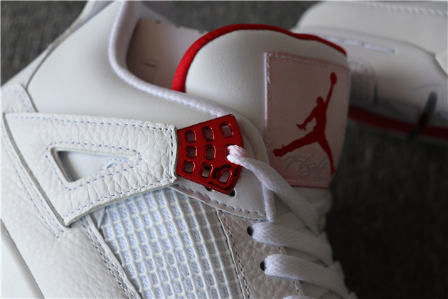 Nike Air Jordan 4 Retro White Metallic Red