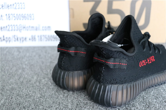 Authentic Adidas Yeezy Boost 350 V2 Black And Red Kids