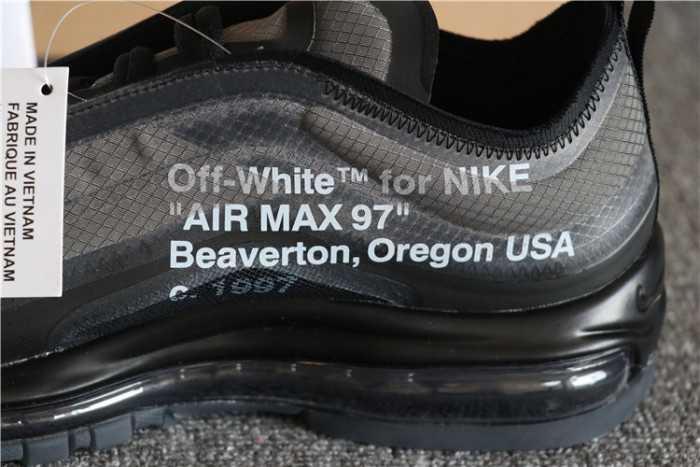 2018 Off White X Nike Air Max 97S OG  Black