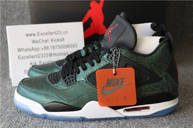 Authentic Nike Air Jordan 4 Green Laser