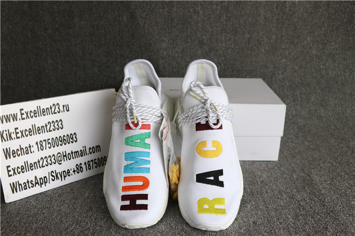 Authentic Pharrell Williams Adidas Human Race Colorful White