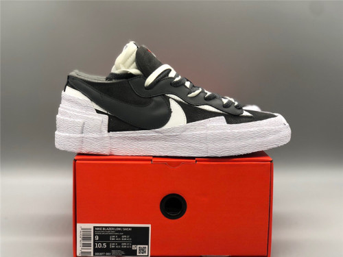 Sacai X Nike Blazer Low White Black